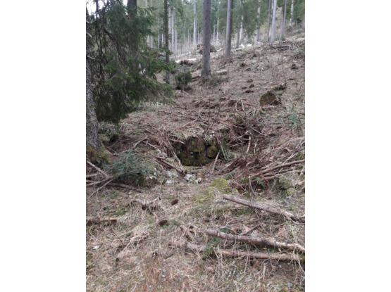 Reste lassen den Ort des Kasers erahnen